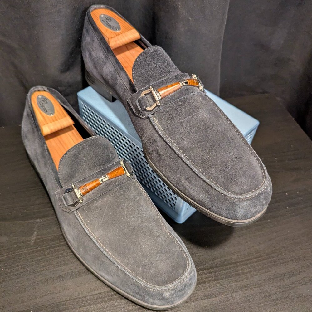 Salvatore Ferragamo Suede Horsebit Loafers Men’s 12 US / 11 EU Black